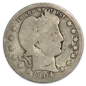1904-O Barber Quarter AG 1904-O Barber Quarter AG